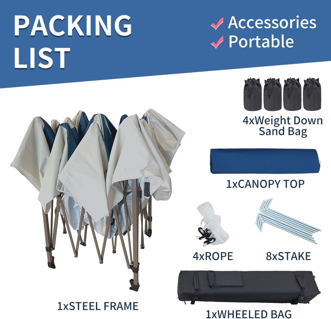Portable Outdoor Commercial Patio Umbrella – Adjustable Shade Stand
