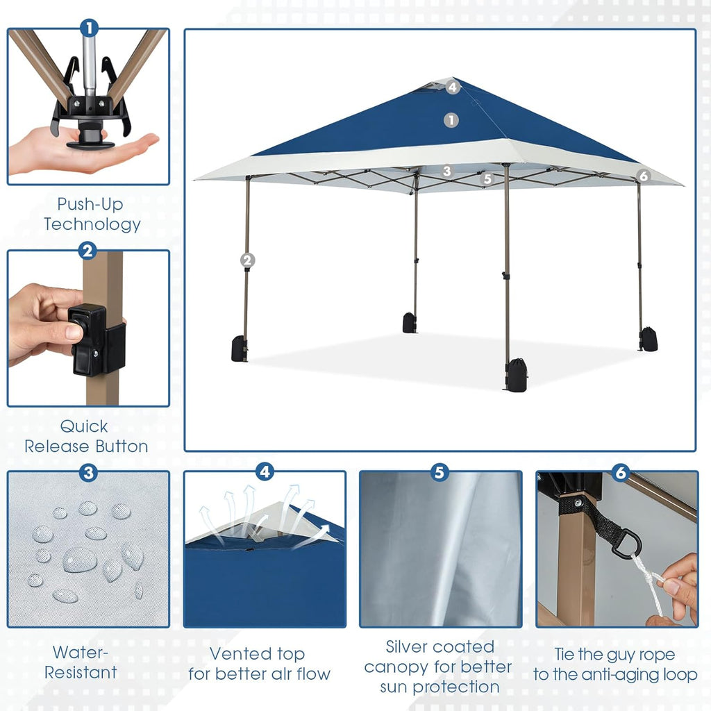 Portable Outdoor Commercial Patio Umbrella – Adjustable Shade Stand