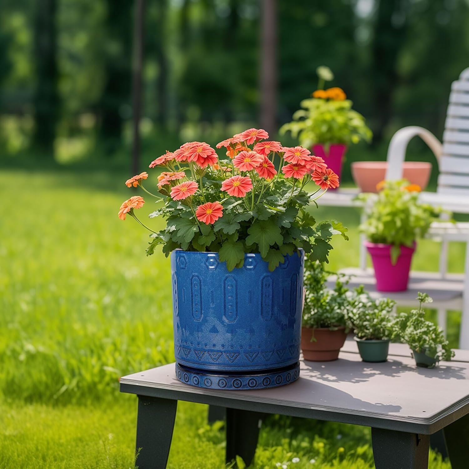 Decorative Plant Pot Set – Modern Indoor Outdoor Planters
