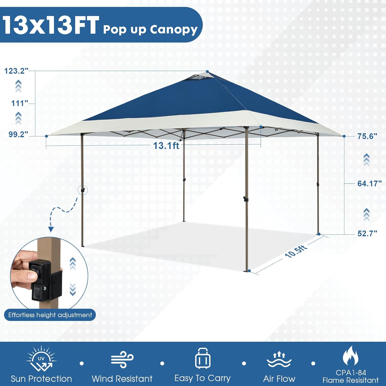 Portable Outdoor Commercial Patio Umbrella – Adjustable Shade Stand