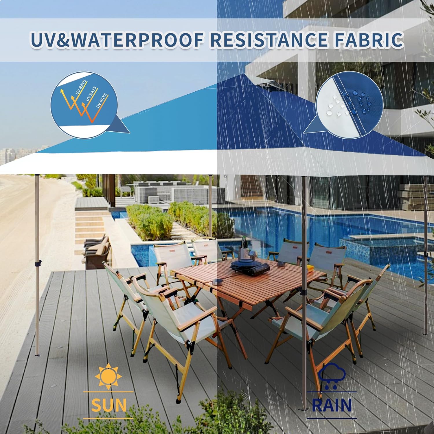 Portable Outdoor Commercial Patio Umbrella – Adjustable Shade Stand