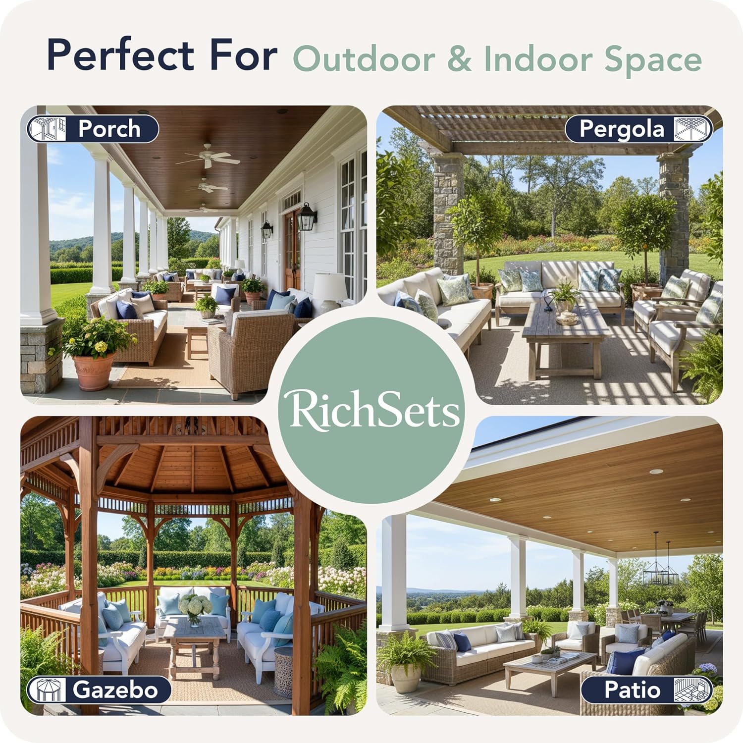 Outdoor Waterproof Patio Curtains – Elegant Privacy Panels
