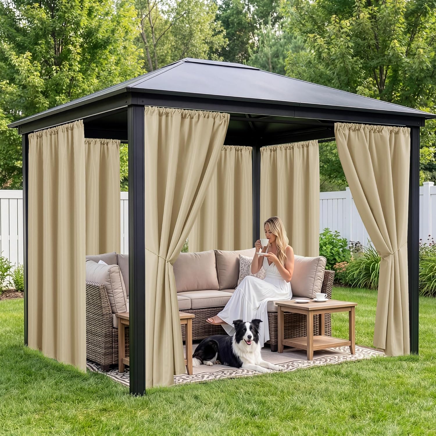Outdoor Waterproof Patio Curtains – Elegant Privacy Panels